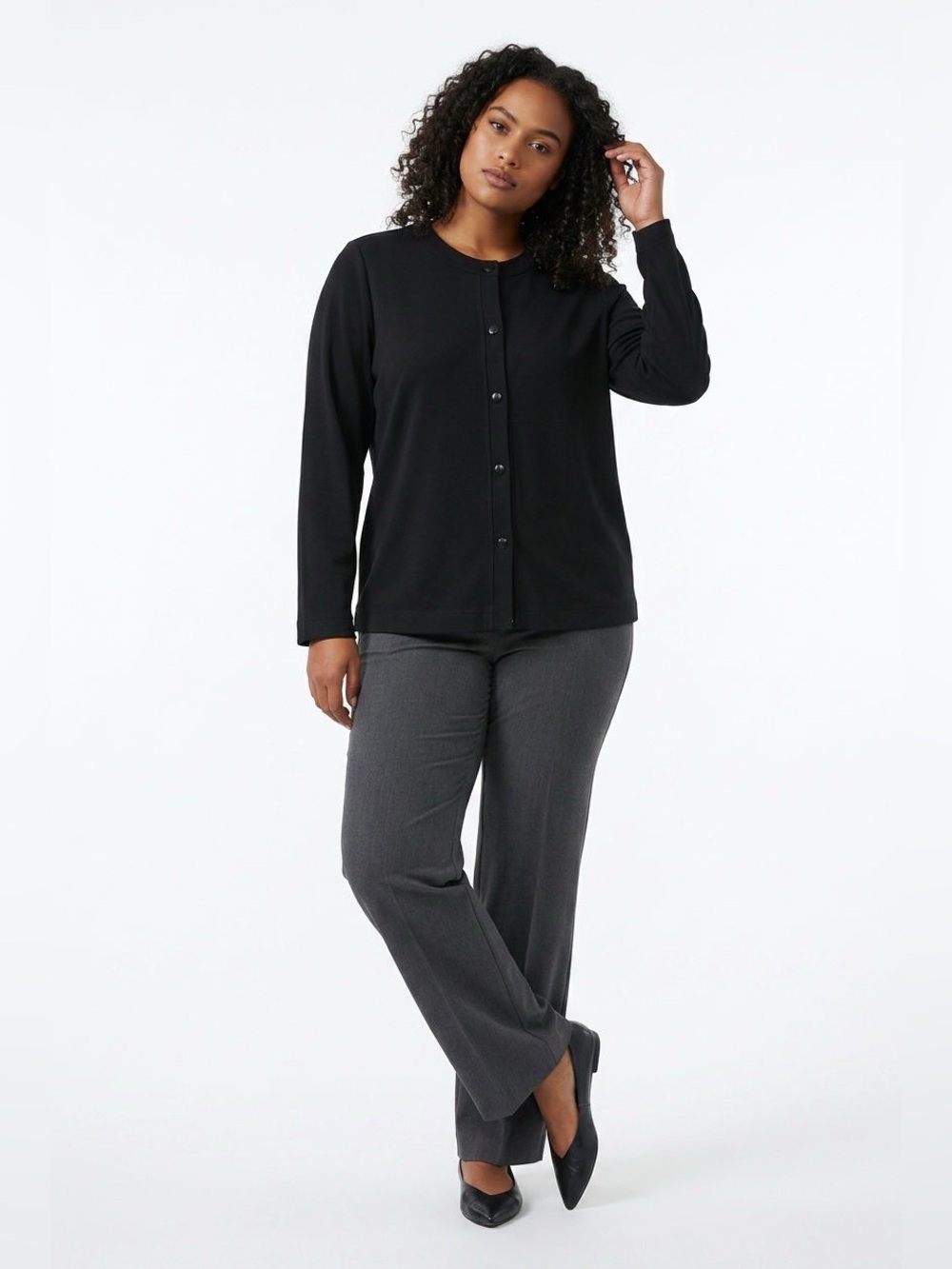 Vintage Jacket Classics by Jantzen Collarless Stretch Black